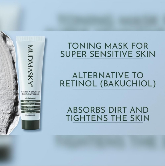 MUDMASKY Vitamin A Booster Blue Clay Mask, Sealed, Brand New - Picture 3 of 5